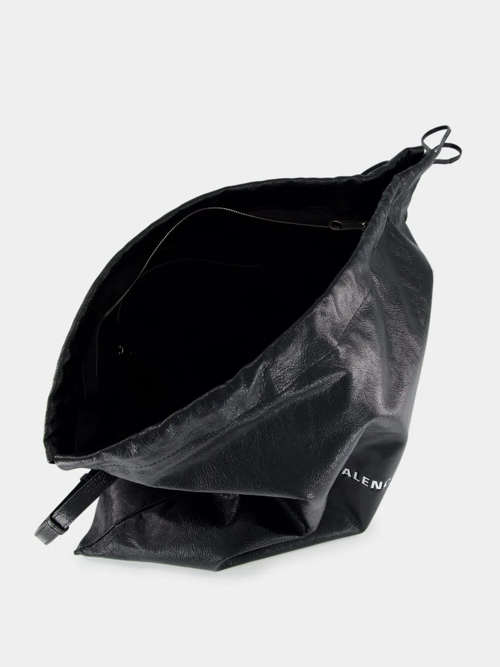 Black Shopper Large Dust Bag Crossbody Pouch