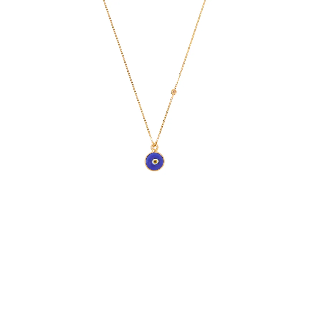 Blue Evil Eye Charm Necklace