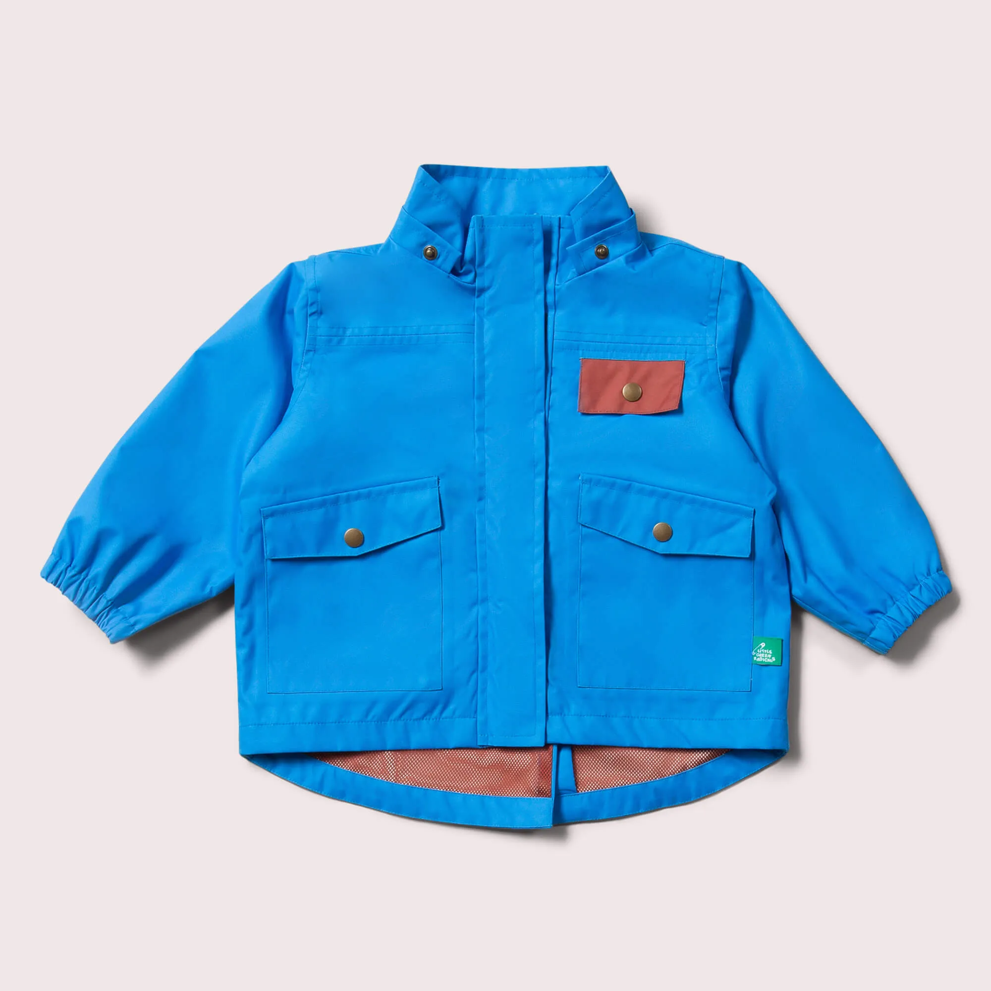 Blue Recycled Waterproof Parka Raincoat
