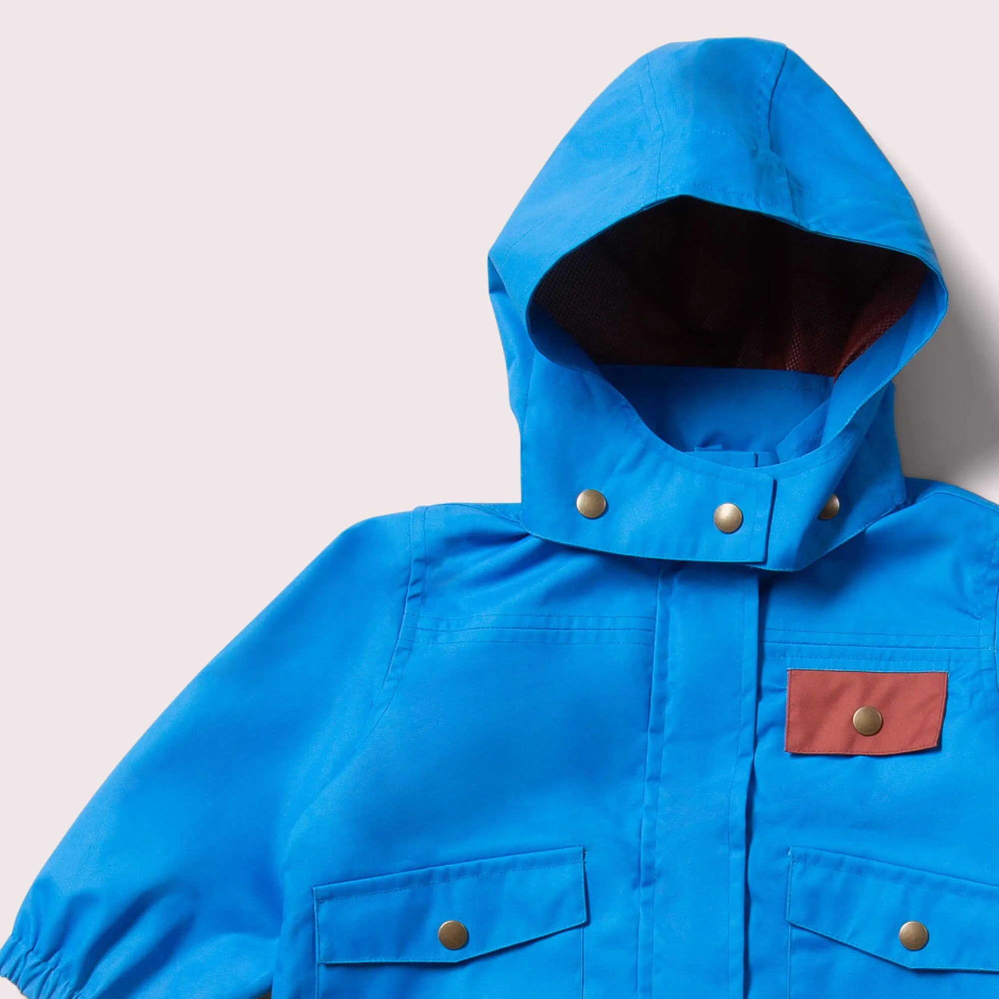 Blue Recycled Waterproof Parka Raincoat