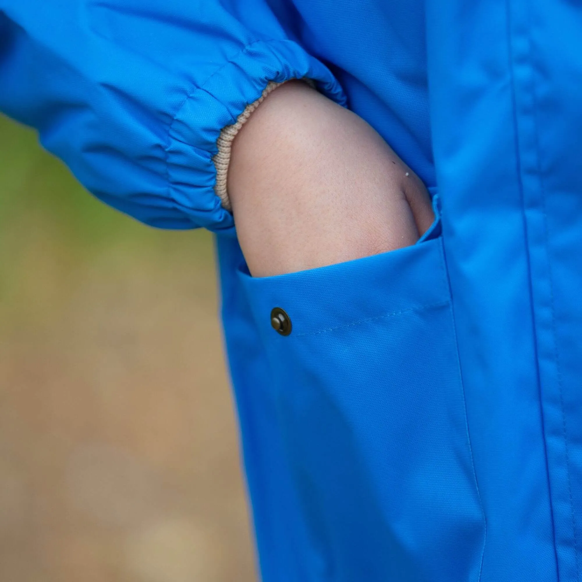 Blue Recycled Waterproof Parka Raincoat