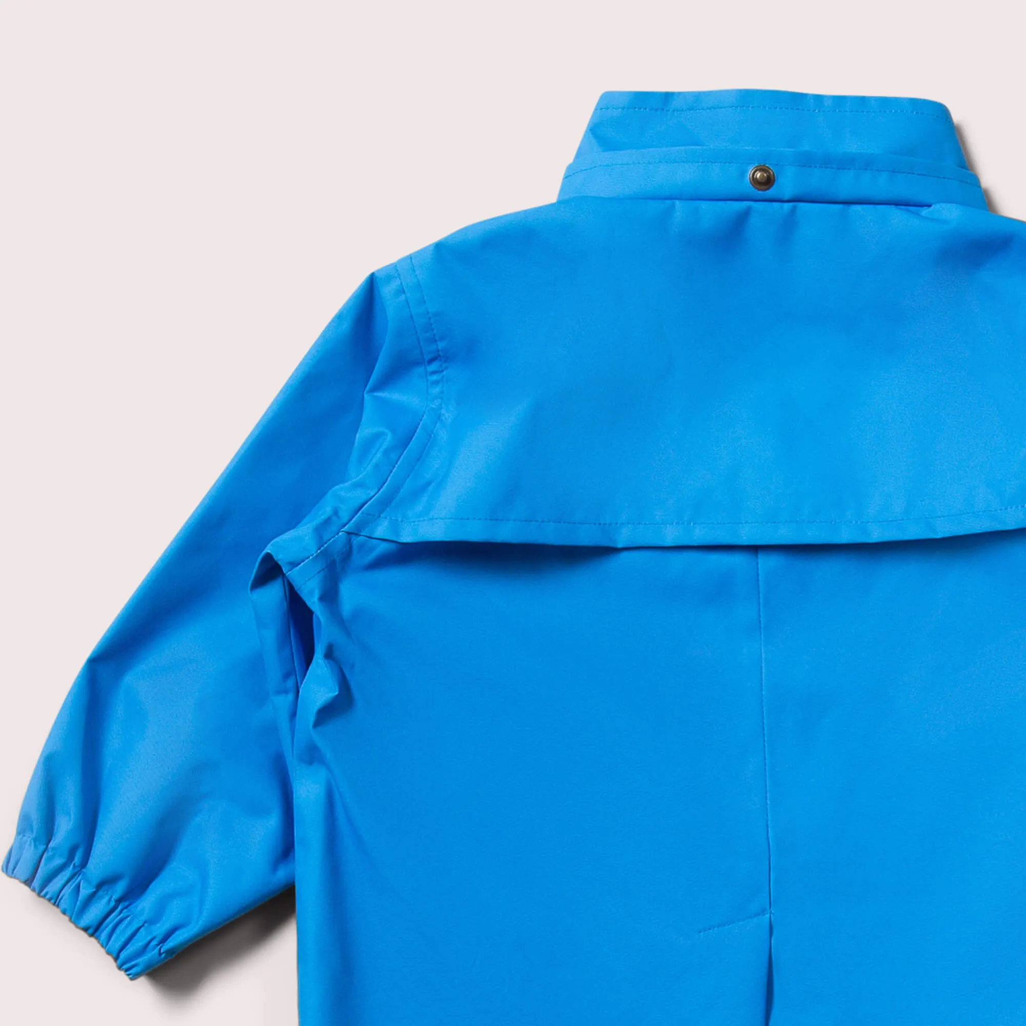 Blue Recycled Waterproof Parka Raincoat