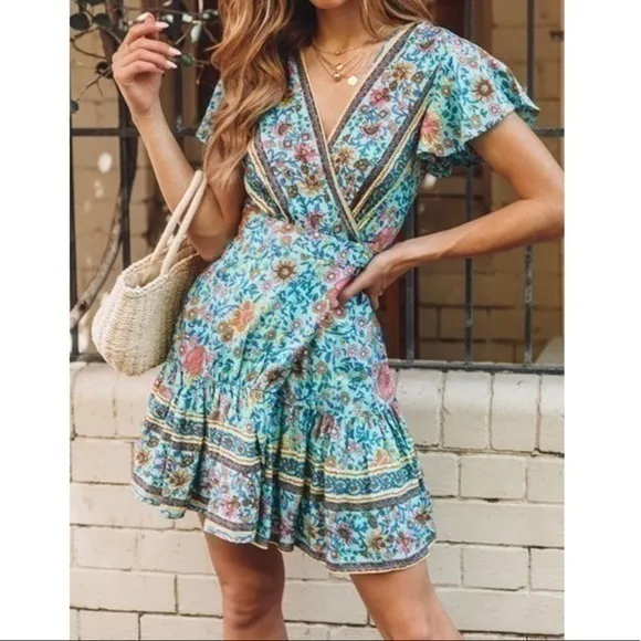 Bo ho summer wrap dress
