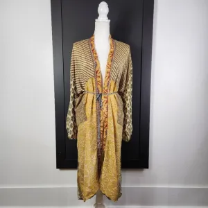Bohemian Kimono Robe Eco-Friendly Guru For Life Midi Length OS
