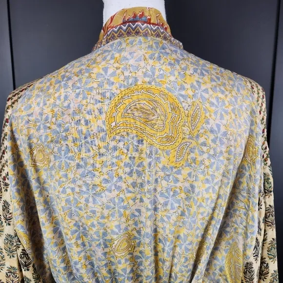 Bohemian Kimono Robe Eco-Friendly Guru For Life Midi Length OS