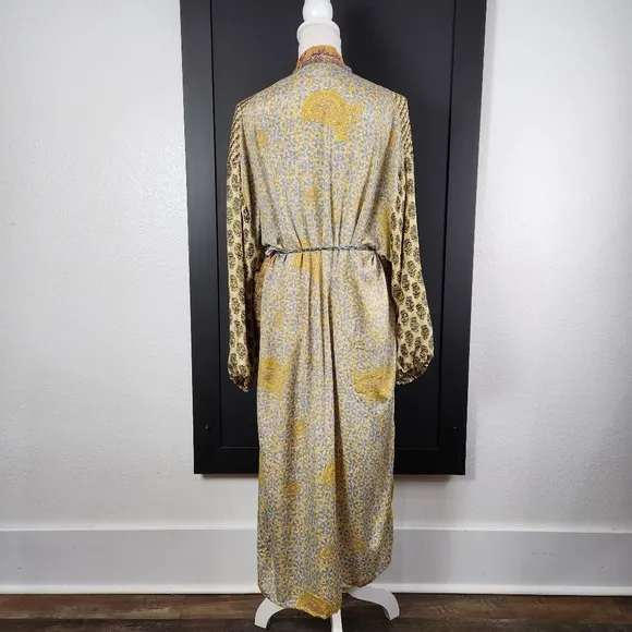 Bohemian Kimono Robe Eco-Friendly Guru For Life Midi Length OS