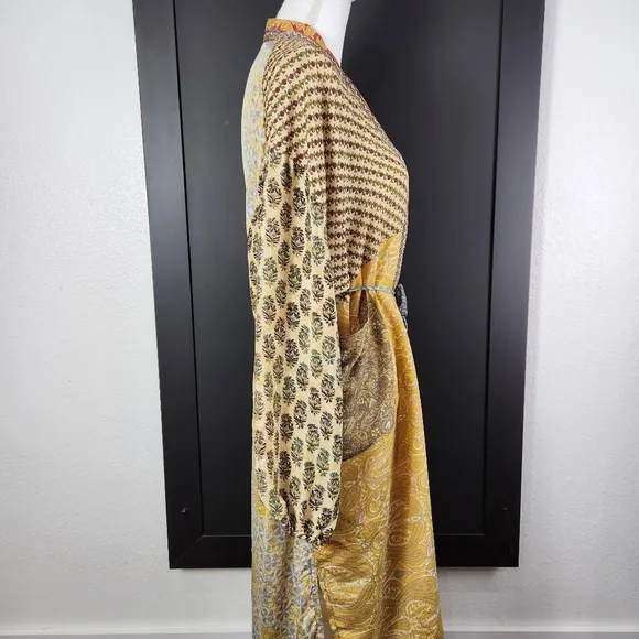 Bohemian Kimono Robe Eco-Friendly Guru For Life Midi Length OS
