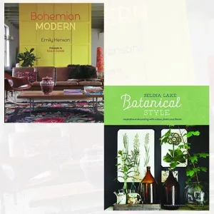 Bohemian Modern and Botanical Style 2 Books Bundle Collection Set