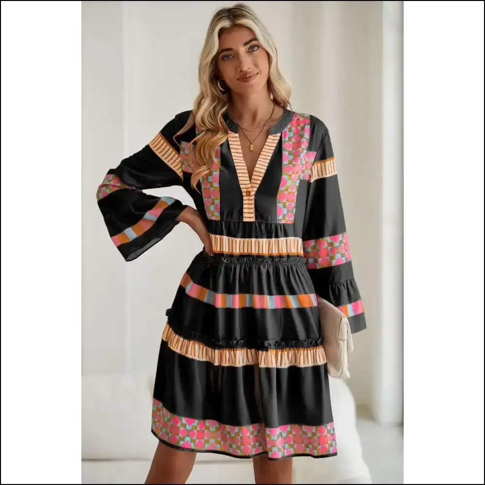 Boho Black Geometric Dress: an Experience ! Needful Things 🖤💀
