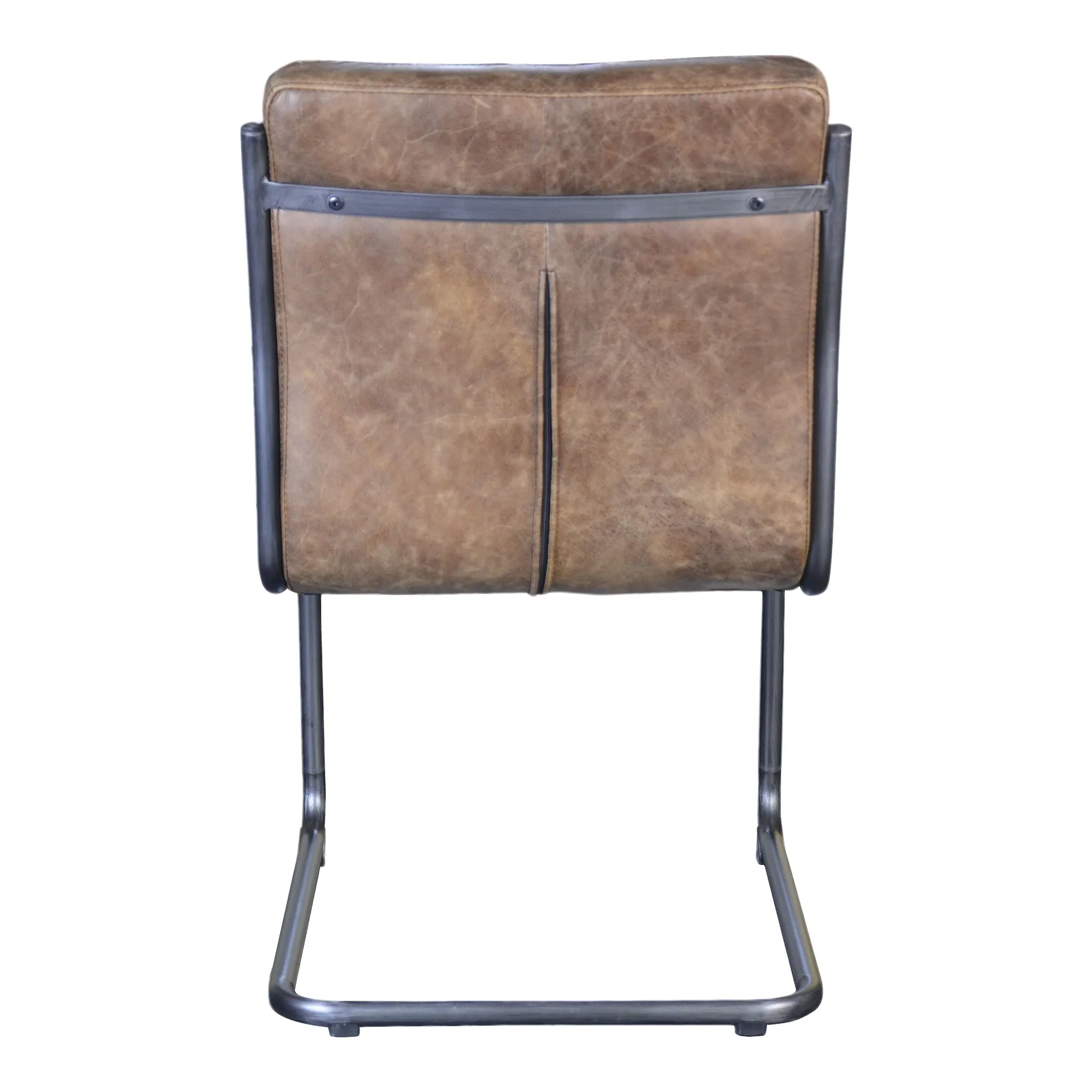 Bold Iron & Distressed Leather Dining Duo
