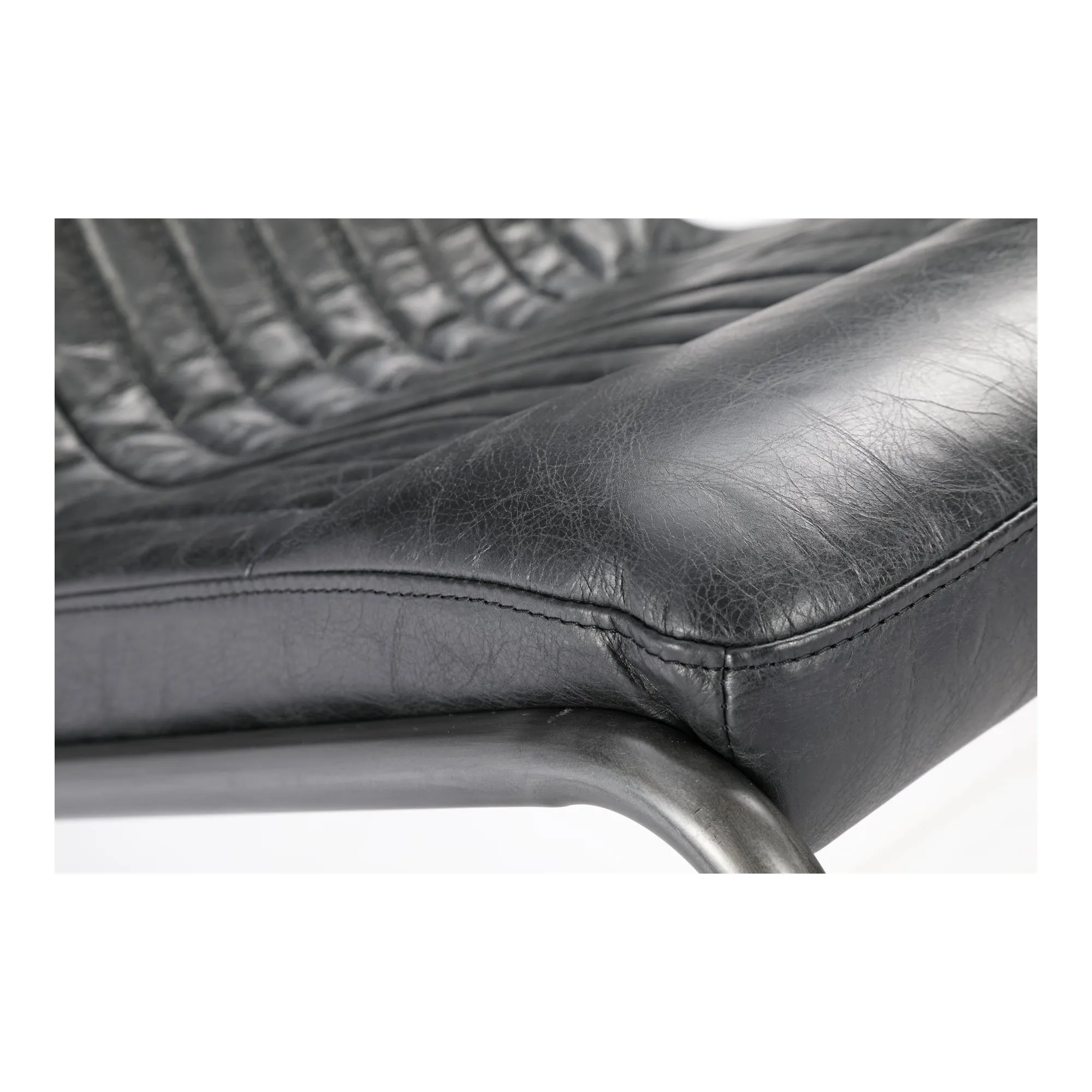 Bold Iron & Distressed Leather Dining Duo