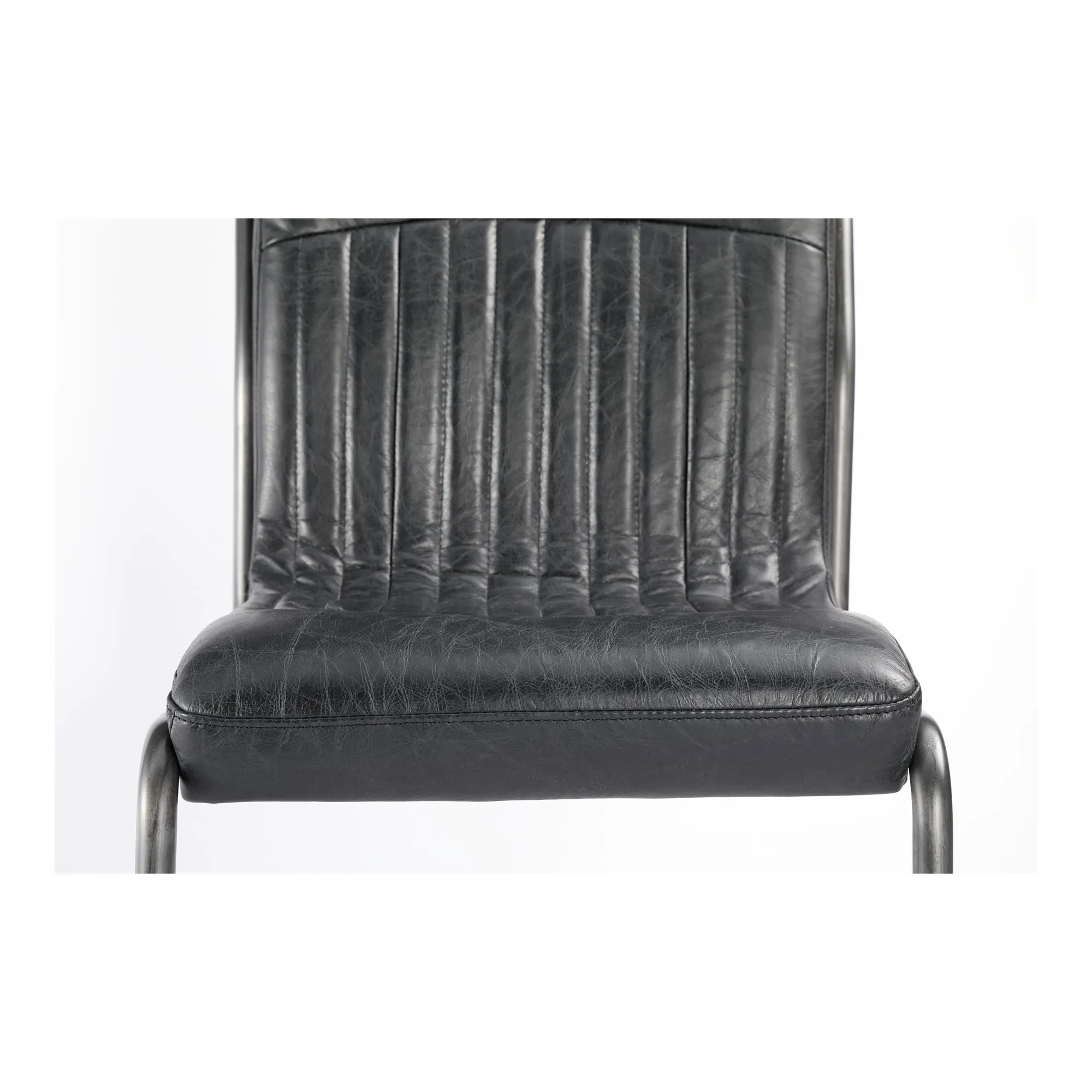 Bold Iron & Distressed Leather Dining Duo