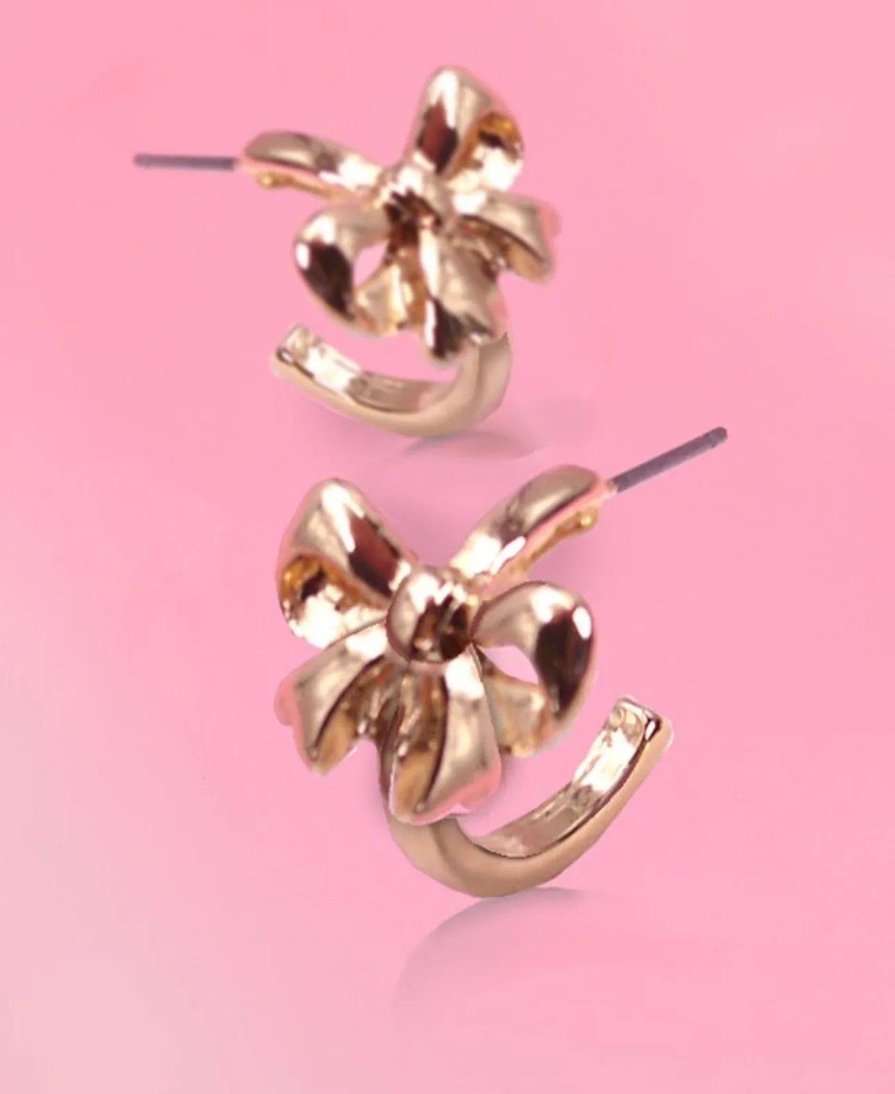 Bow Huggie Hoop Earrings