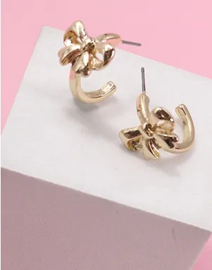 Bow Huggie Hoop Earrings