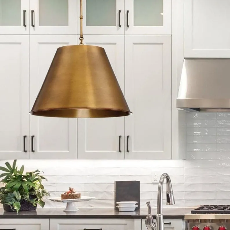 Brass Dome Pendant Lamp – Moroccan-Inspired Ceiling Light for Elegant Interiors