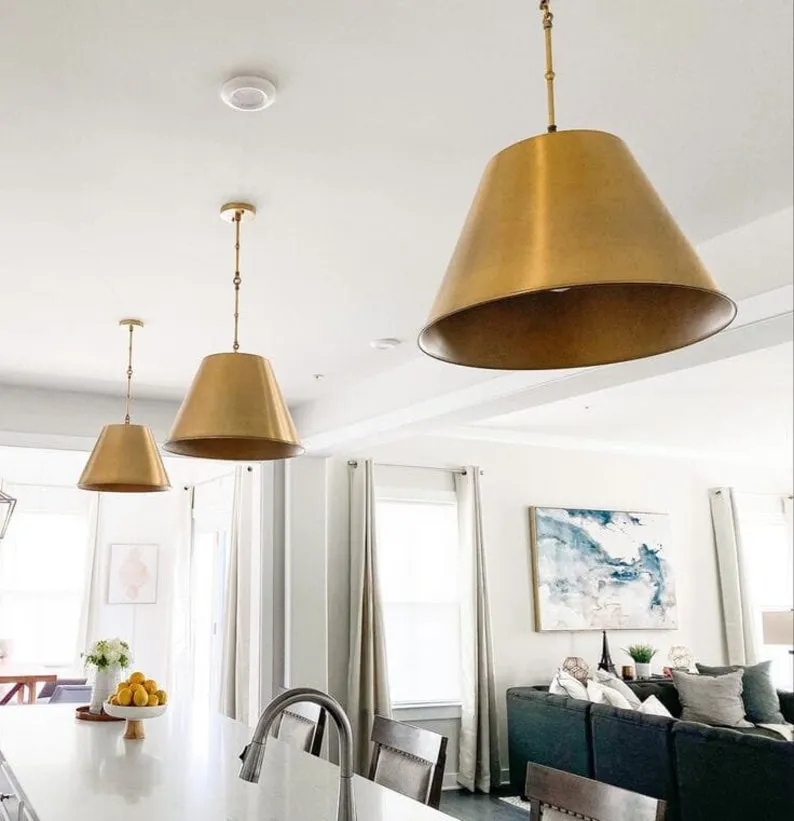 Brass Dome Pendant Lamp – Moroccan-Inspired Ceiling Light for Elegant Interiors