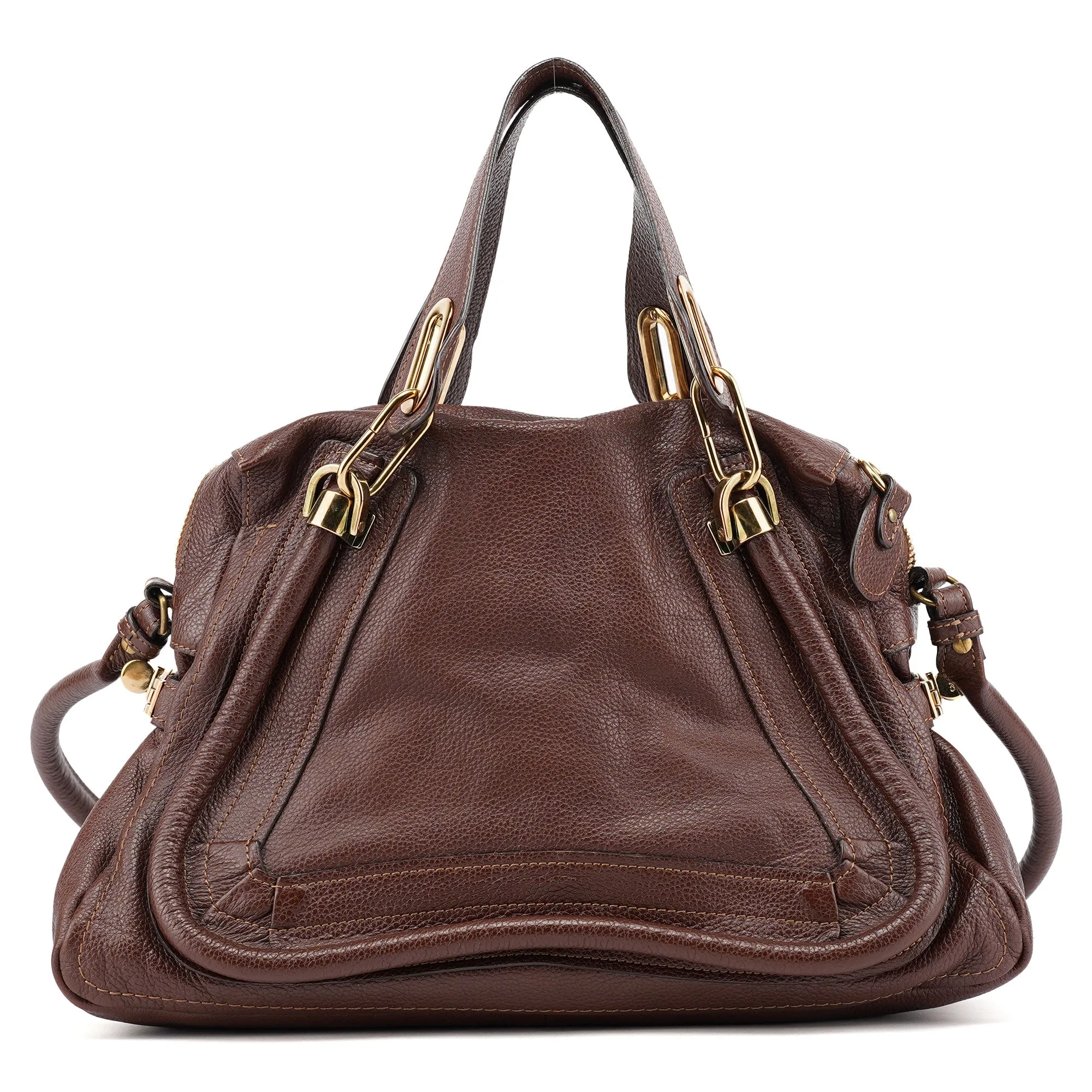 Brown Leather Paraty 2-Way Shoulder Bag