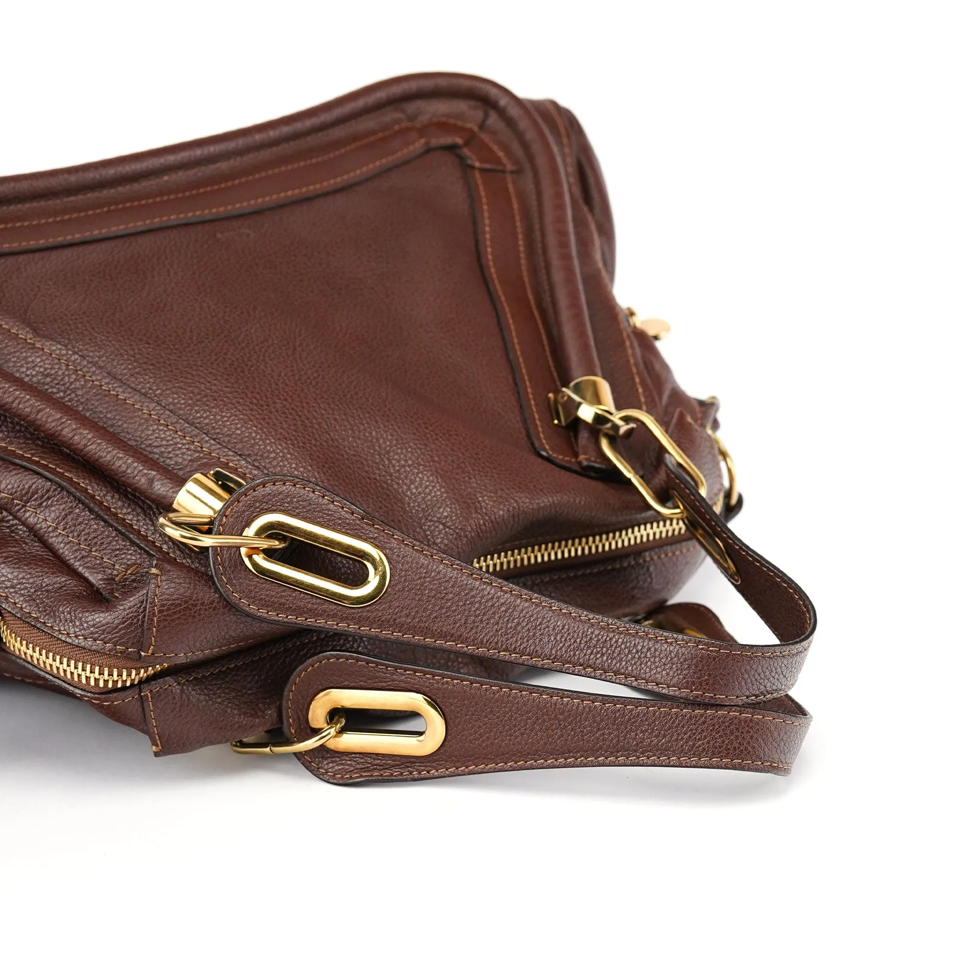 Brown Leather Paraty 2-Way Shoulder Bag