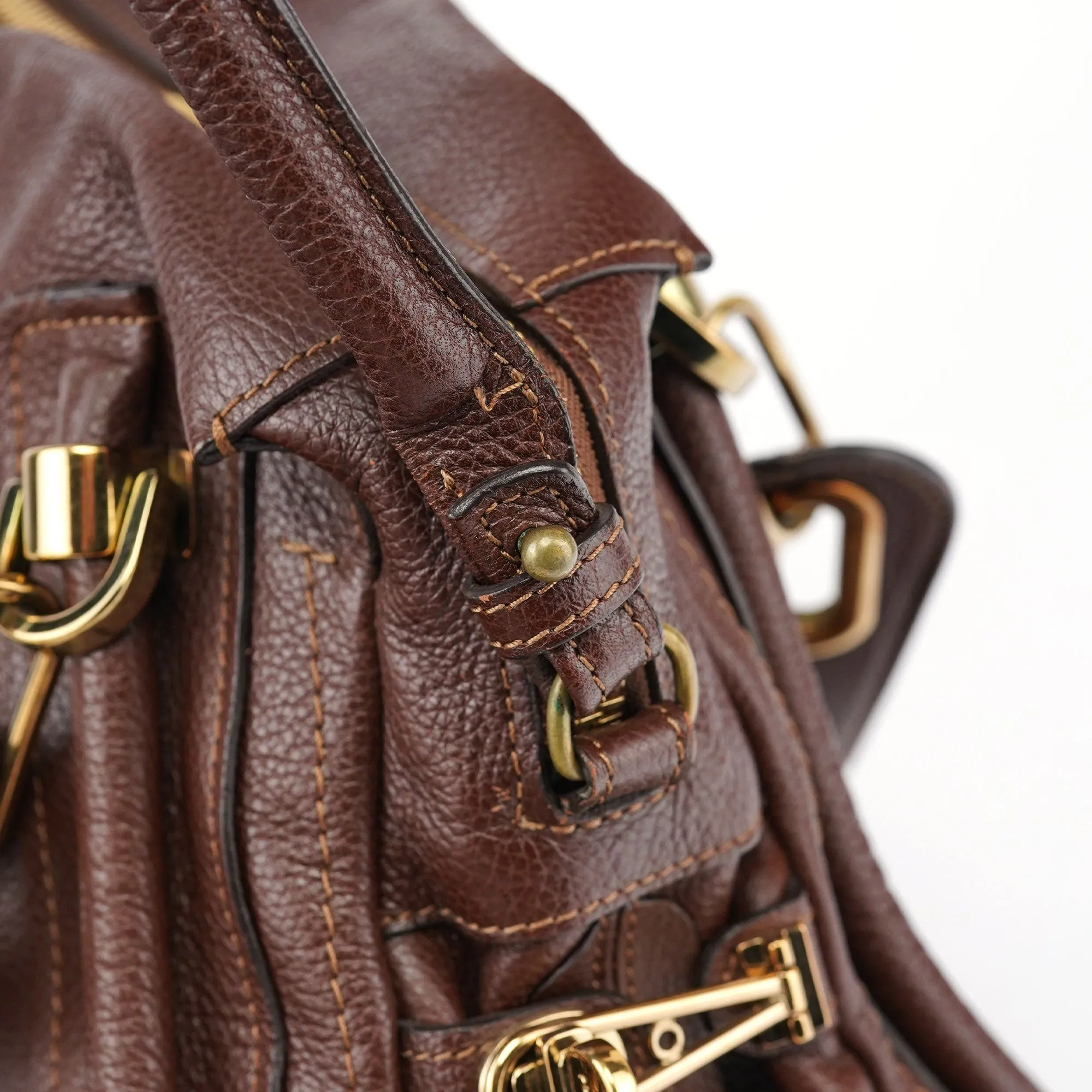 Brown Leather Paraty 2-Way Shoulder Bag