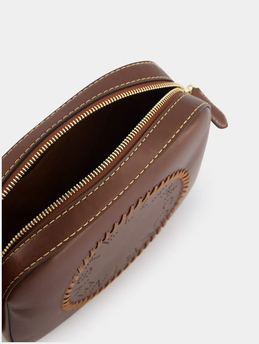 Brown Logo Mini Camera Bag