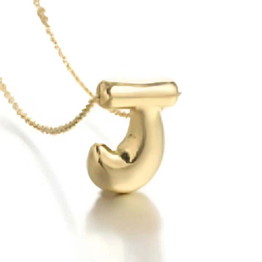 Bubble Initial Letter Necklace