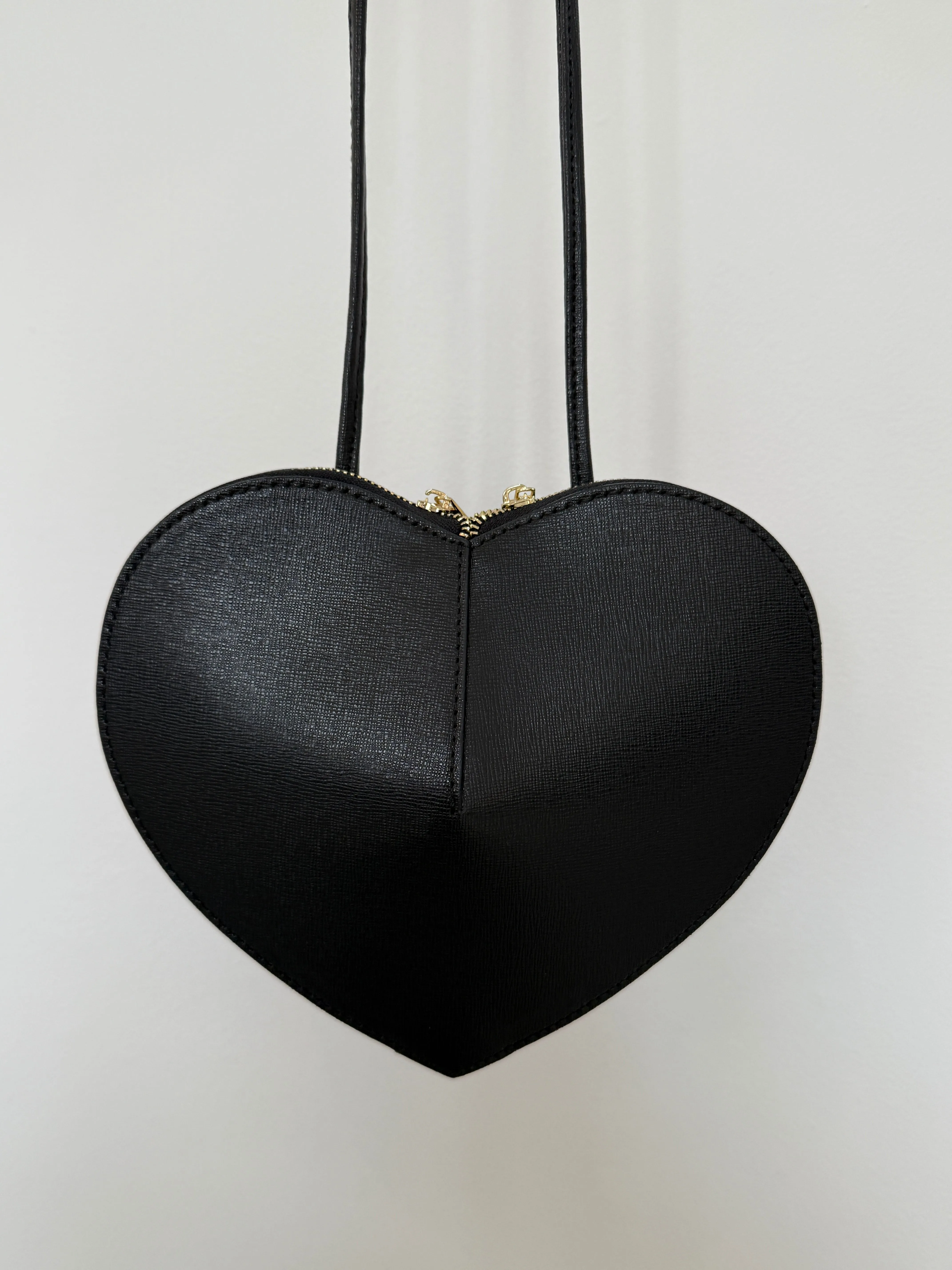 Burgundy Leather Heart Bag