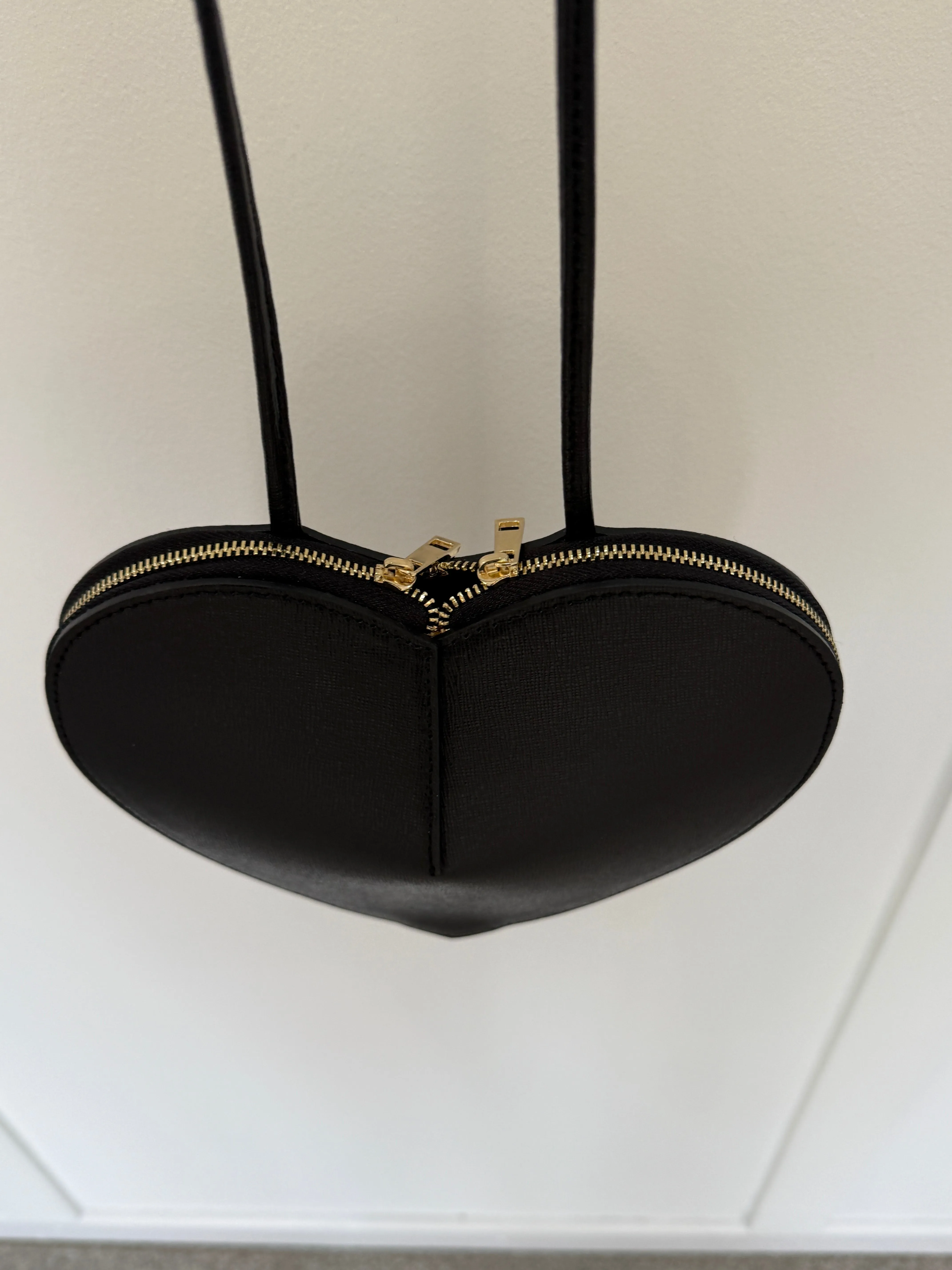 Burgundy Leather Heart Bag