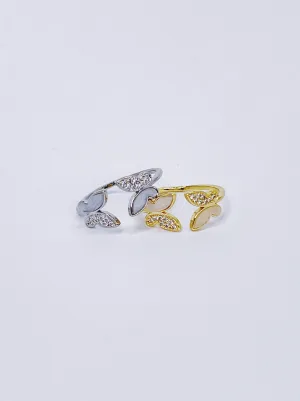 Butterfly Crystal   Stone Ring