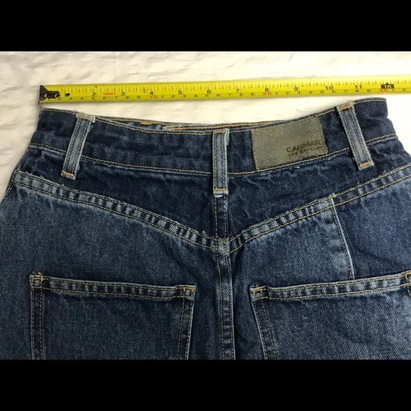 CARMAR Patchwork Cut Off Frayed Jean Mini Skirt 24/XS