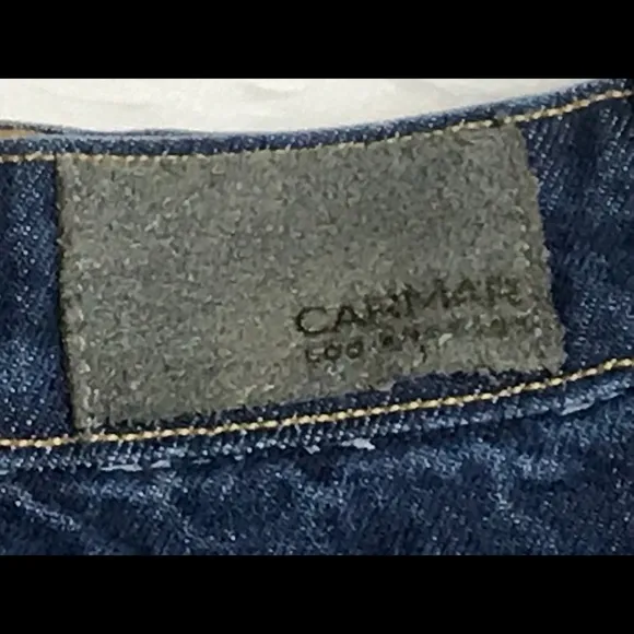 CARMAR Patchwork Cut Off Frayed Jean Mini Skirt 24/XS