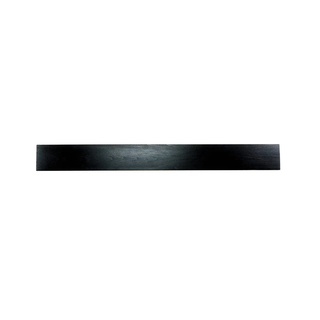 Cecilia Fireplace Shelf Mantel Millwood Pines Size (Depth x Front x Back): 6" D Shelf Length: 84", Finish: Distressed Black