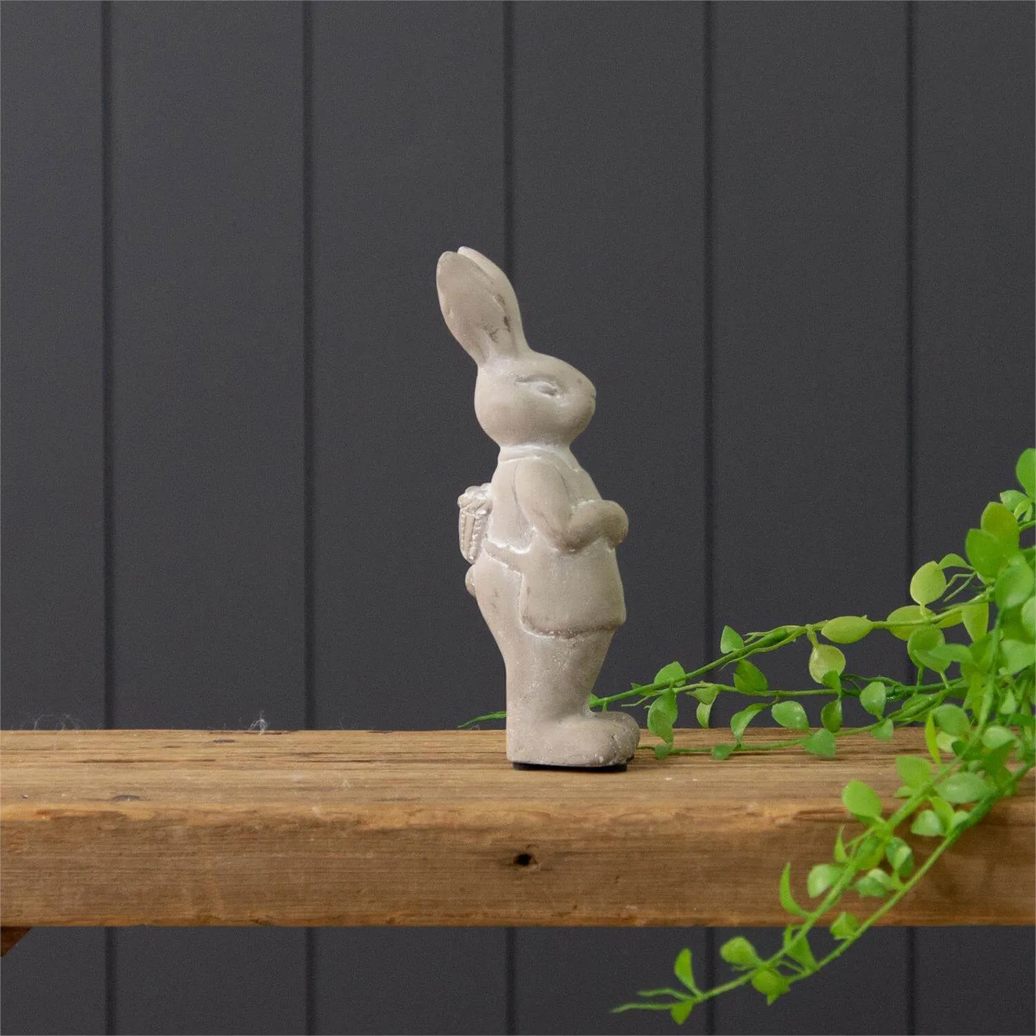 Cement Standing Rabbit Figurine