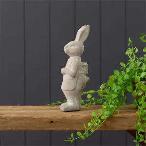 Cement Standing Rabbit Figurine