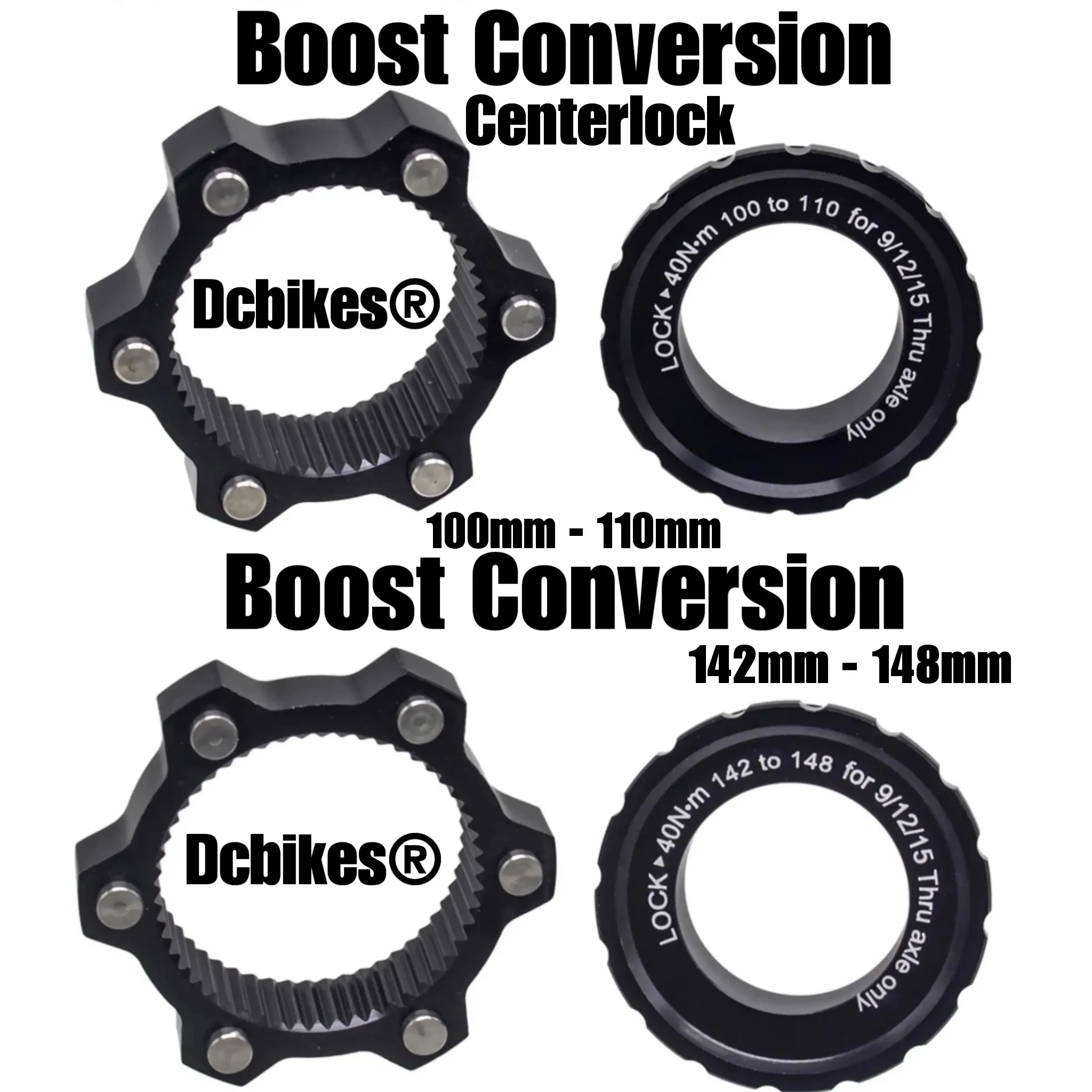 Centerlock 110mm Front | 148mm Rear Boost   Hubs 6 Bolts Disc Adapter Conversion Kit