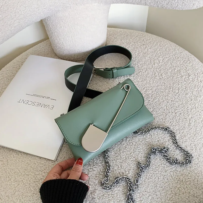 Chain crossbody bag shoulder chest bag waist bag