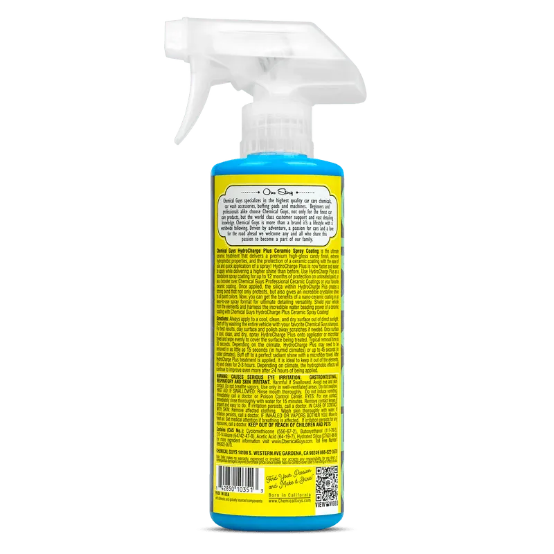 Chemical Guys Hydrocharge High-Gloss Hydrophobic Si02 Ceramic Spray Coating, 473ml