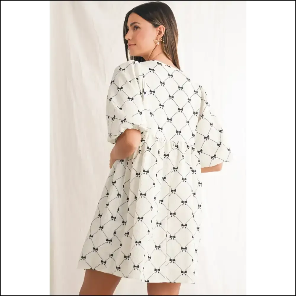 Chic White Bow Dress: Broke but Boujee  🎀 Needful Things