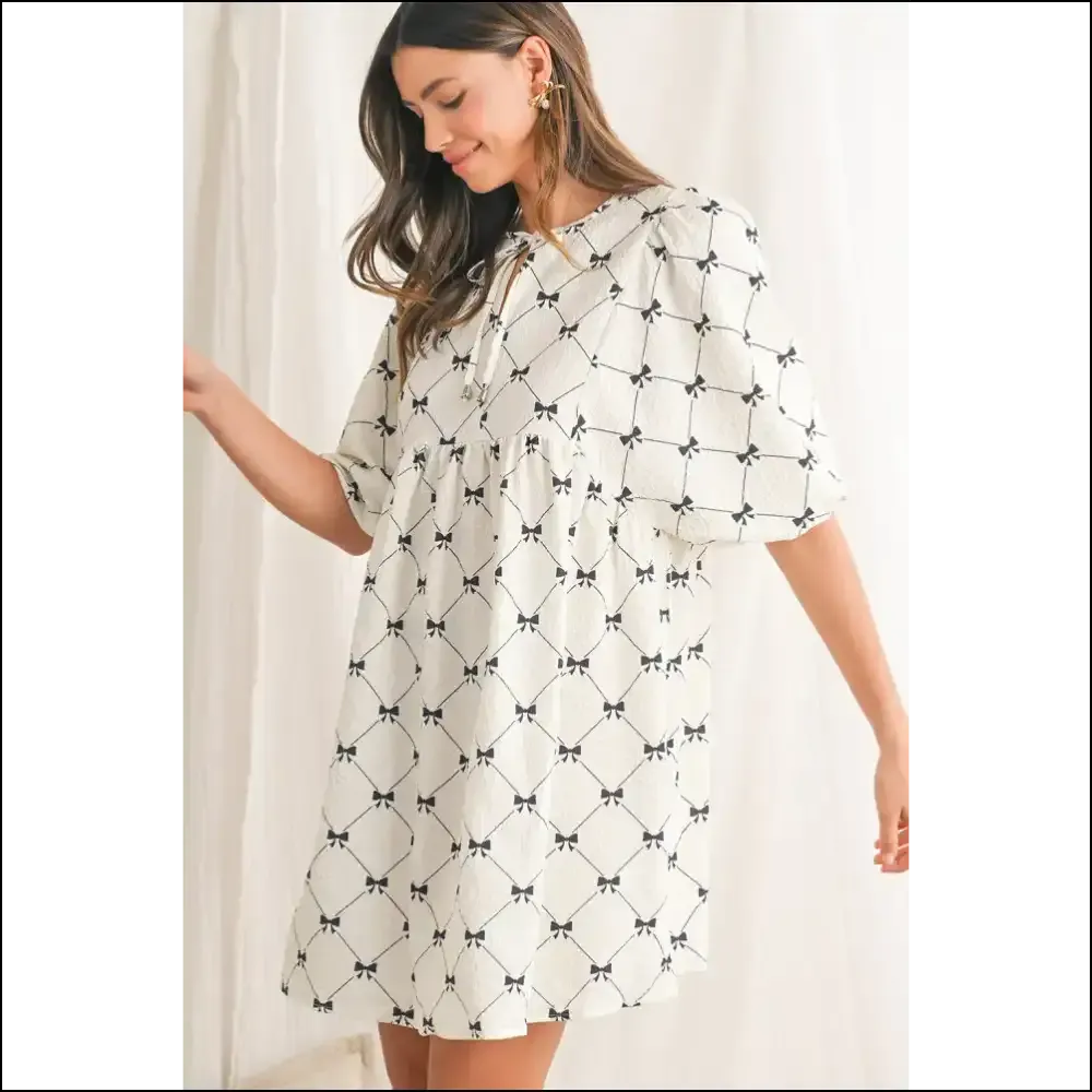 Chic White Bow Dress: Broke but Boujee  🎀 Needful Things