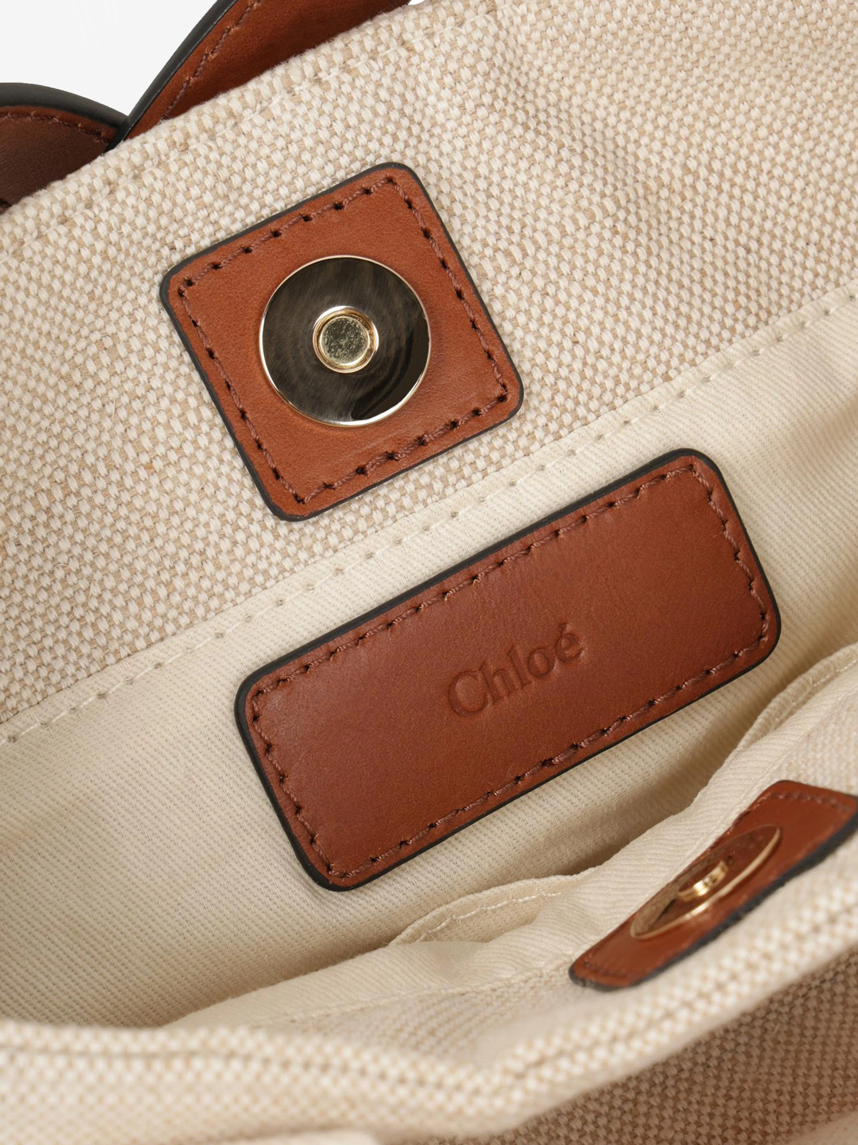 Chloé Girls Canvas Crossbody Bag in Beige (25cm)