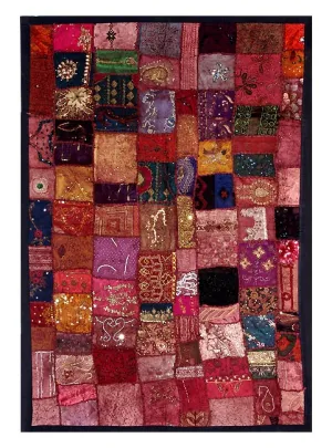 City at Night - Handmade Gujarati Wall Hanging