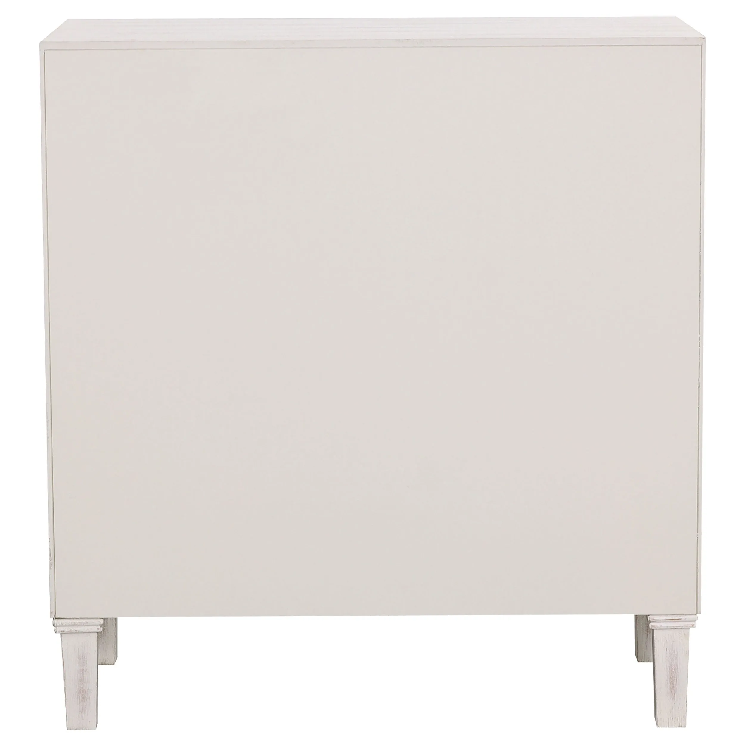 Clarkia Accent Cabinet with Floral Carved Door White