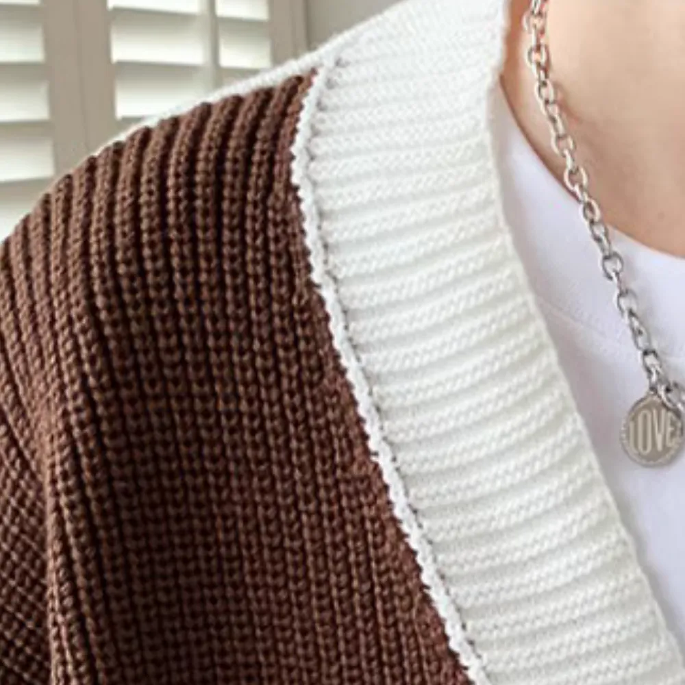 Classic Patchwork Knit Cardigan