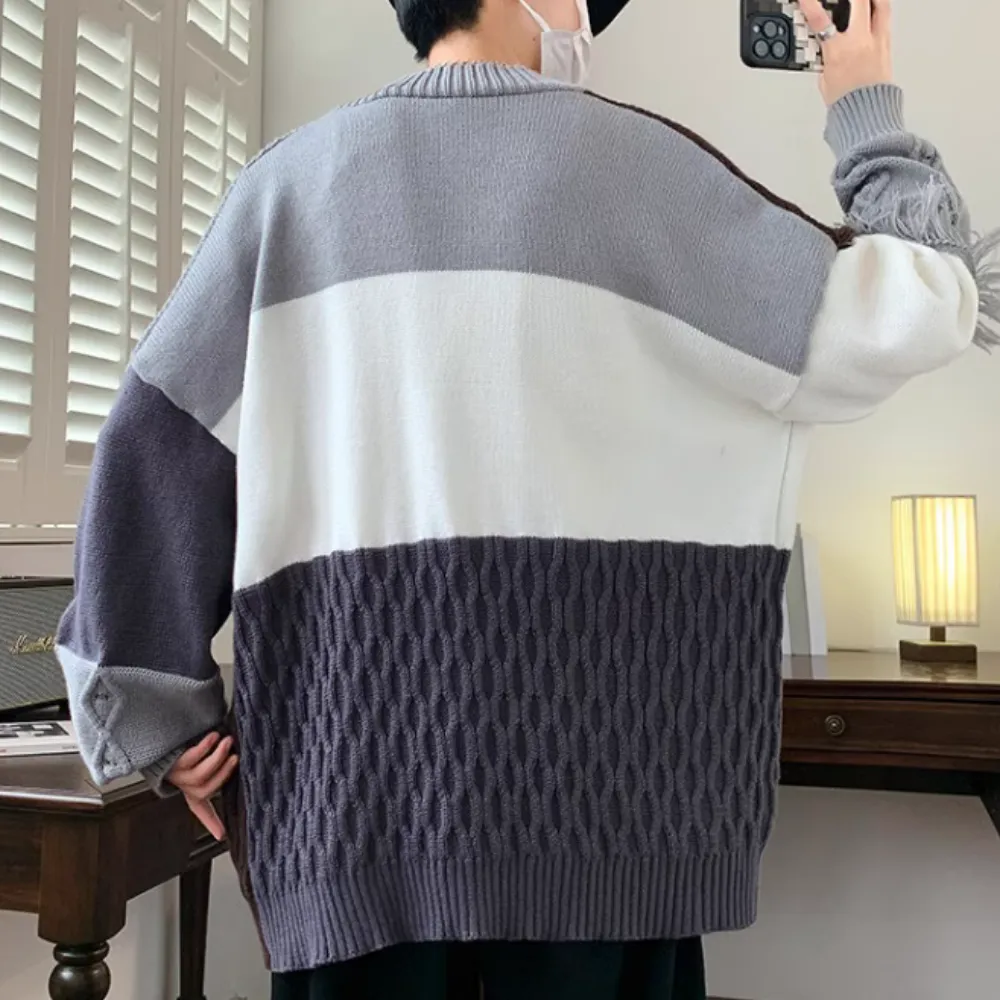 Classic Patchwork Knit Cardigan