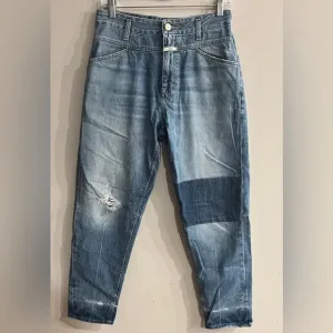 CLOSED Candiani Women’s Distressed Patchwork X-Lent Tapered Leg Jean Size 26