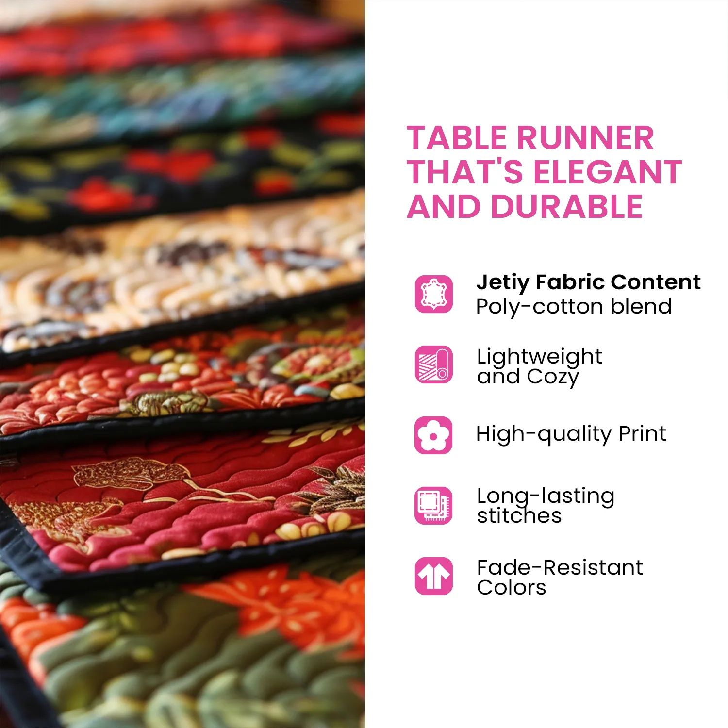 Clover Breeze Quilted Table Runner NCU0PTT129