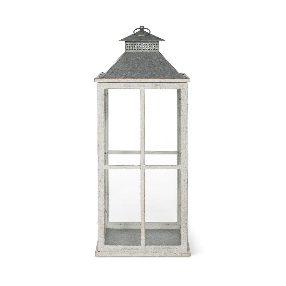 Coastal Whitewash Lantern, Large