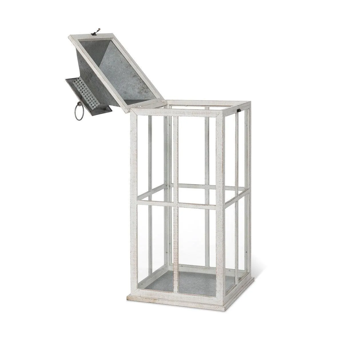 Coastal Whitewash Lantern, Large