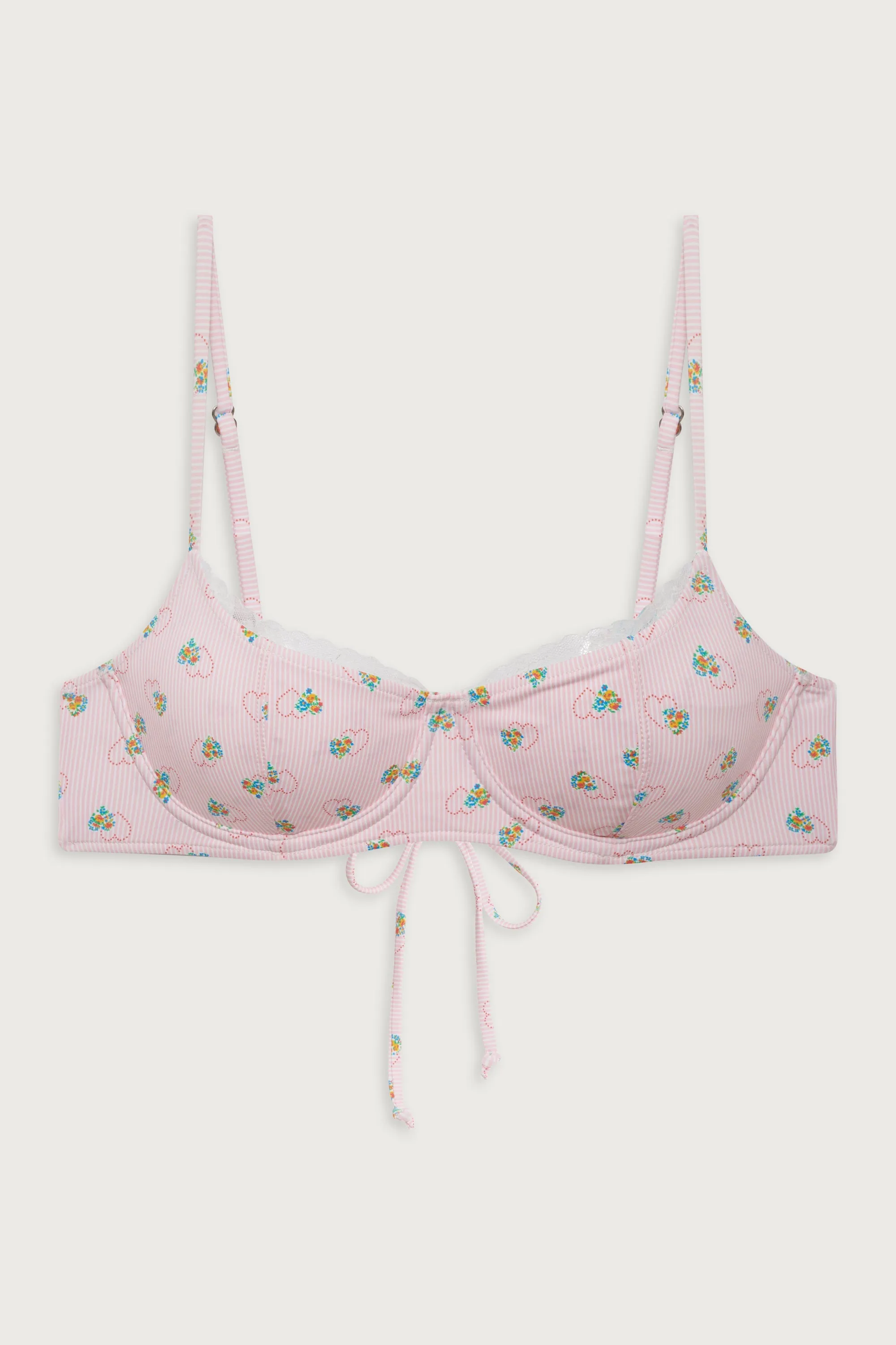 Cola Underwire Balconette Bikini Top - Sweetheart Stripe