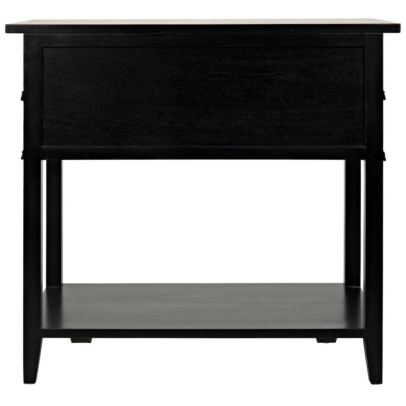 Colonial 2-Drawer Side Table, Distressed Black