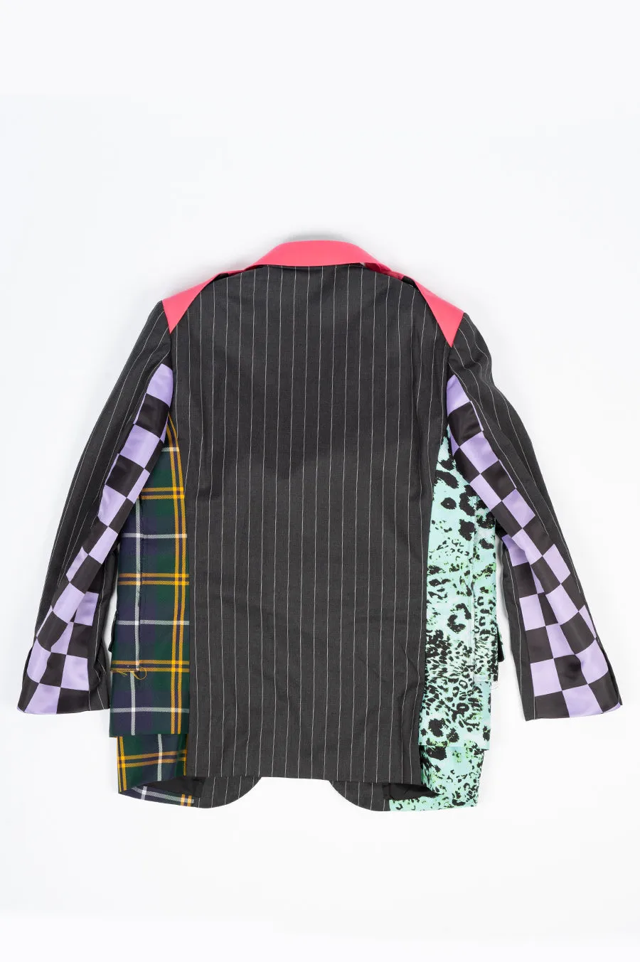 COMME DES GARCONS HOMME PLUS PATCHWORK BLAZER BLACK MULTI